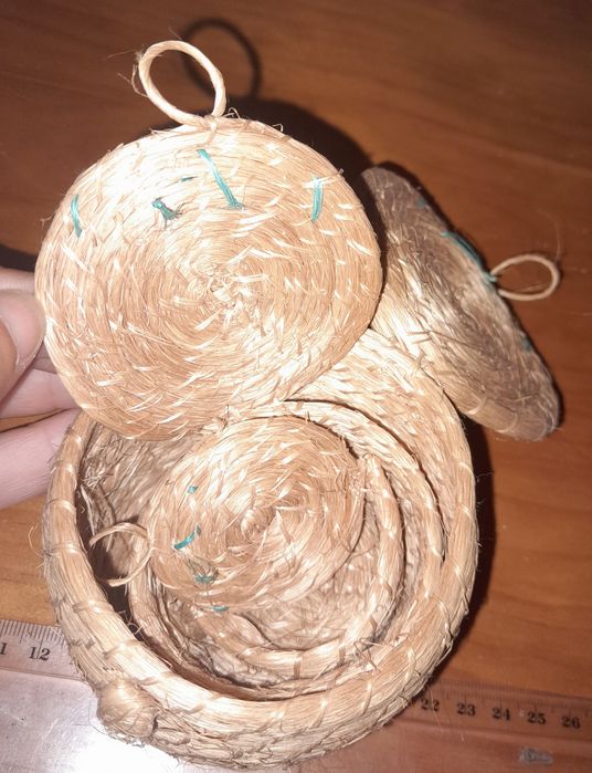 3 cestinhas artesanais