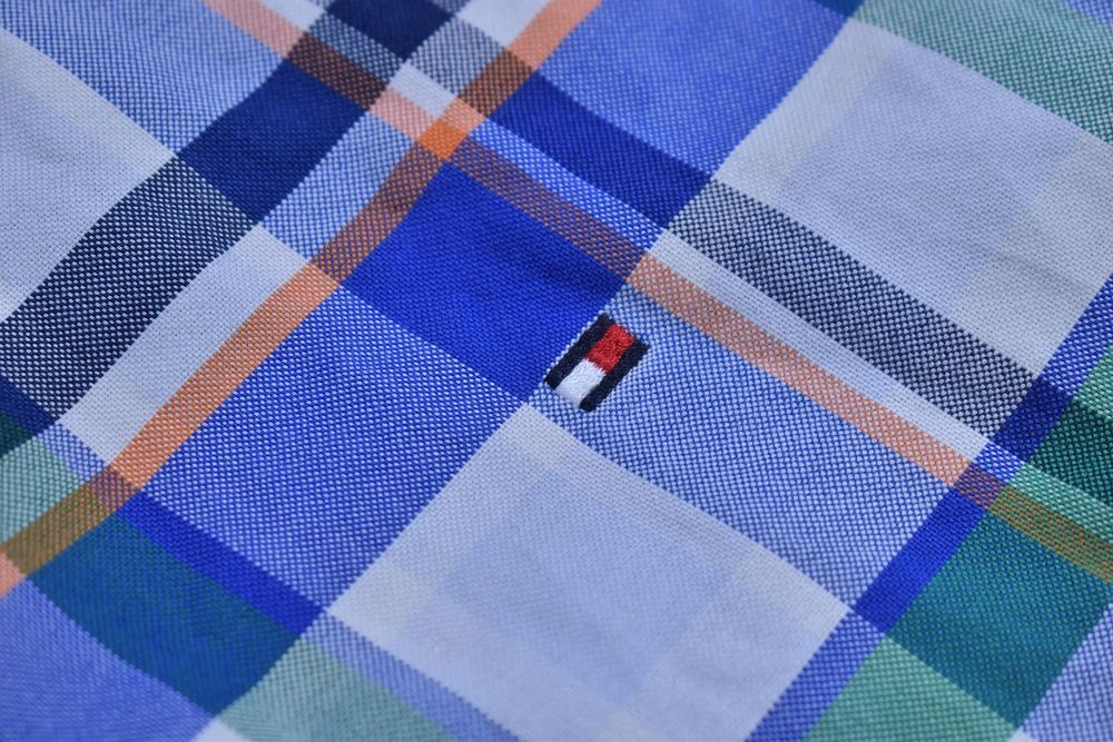 Tommy Hilfiger Męska Koszula W Kratkę Casual / L