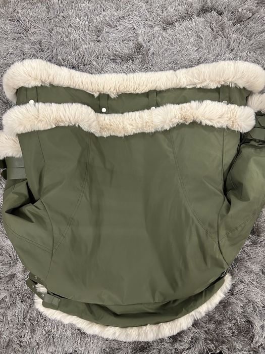 Kurtka zimowa khaki z futerkiem chicaca M/L