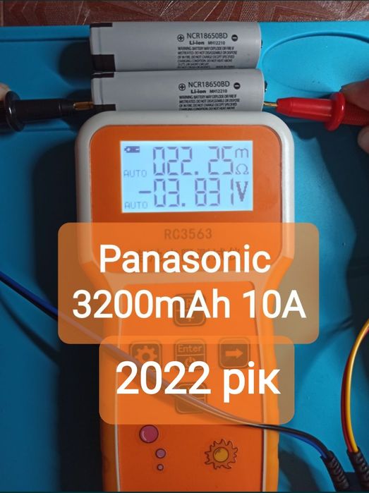 (НОВІ) 3200mAh 10A Panasonic NCR18650BD акумулятори 18650