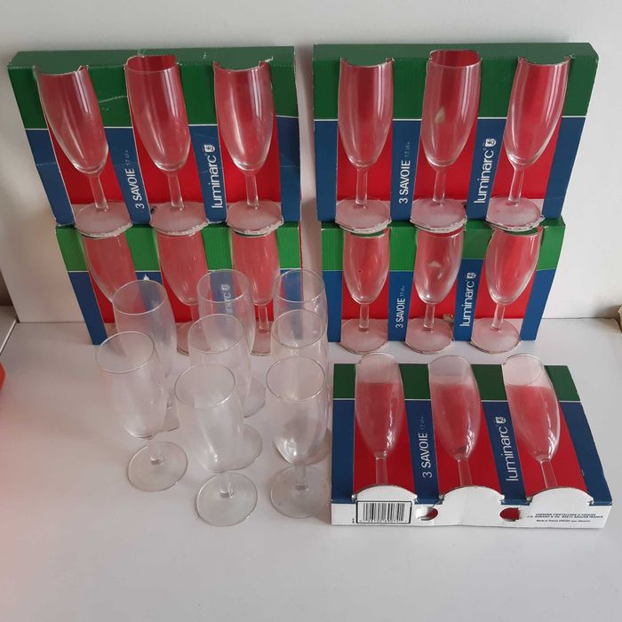 23 Copos Cálices Flutes Luminarc Savoie 17cl. Como Novos