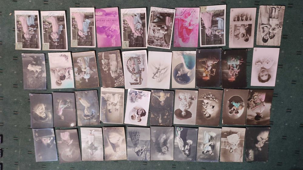 95 Postais Românticos antigos - Circulados