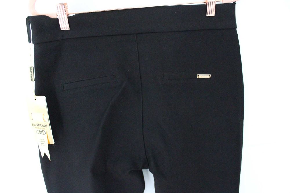 ESPERANTO modelujące klasyczne spodnie zaszewki ZIP 46