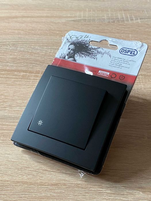 Włącznik krzyżowy Ospel As czarny bardzo dobry stan