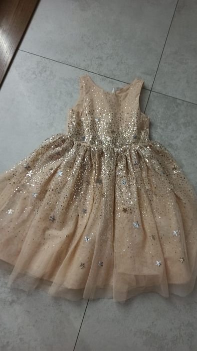 Śliczna sukienka balowa impreza tiul cekiny H&M