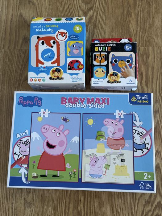 Zabawki edukacyjne Puzzle i układanki drewniane 15mies.+