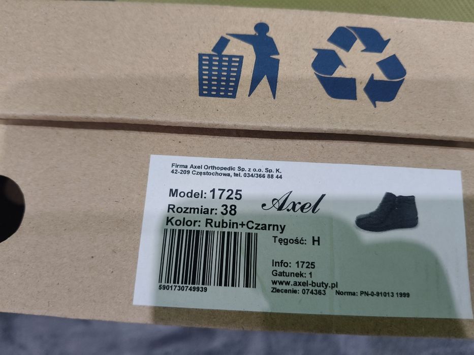 Buty damskie Botki jesień ,zima, ortopedyczne ze skóry na stopy proble
