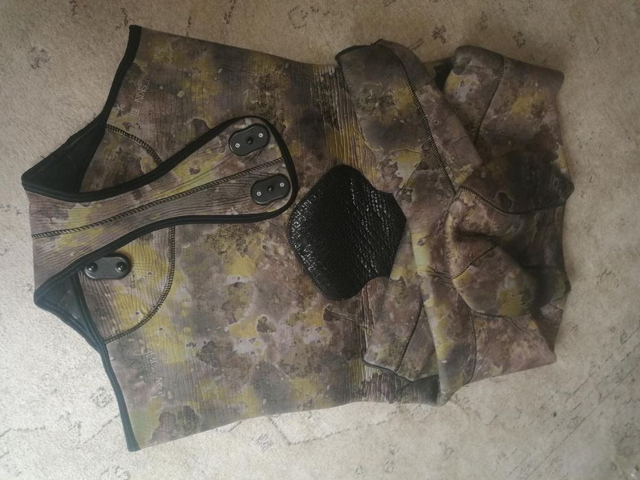 Casaco caça submarina Nava 7mm XL micro poroso comuflado bom estado