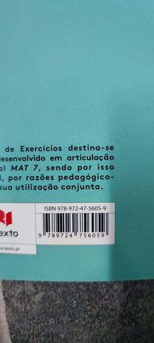 Caderno Exercícios Matemática 7º Ano MAT 7 Texto Editora Leya