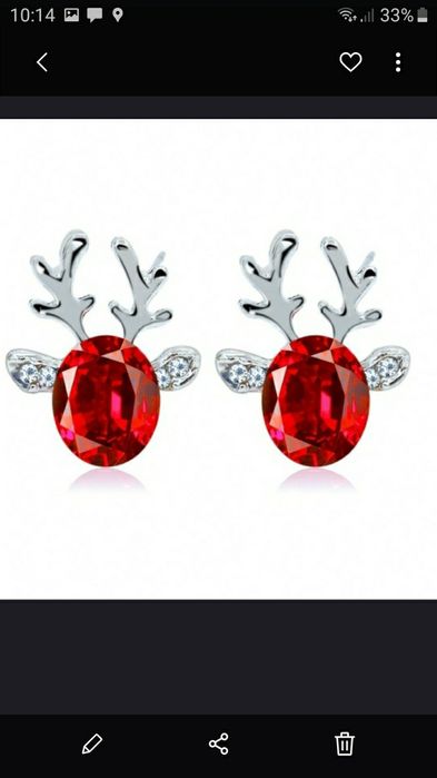 Kolczyki w kształcie renifera