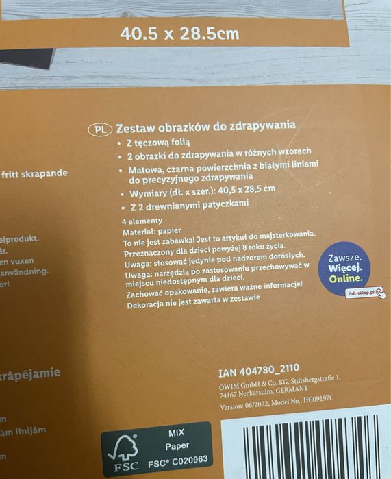 Zestaw  obrazków do zdrapywania CRELANDO