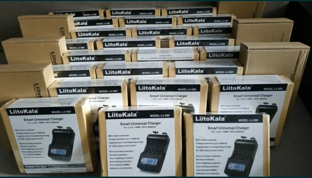 Весь Комплект! Зарядное Liitokala Lii-500 для 18650, АА, ААА PowerBank