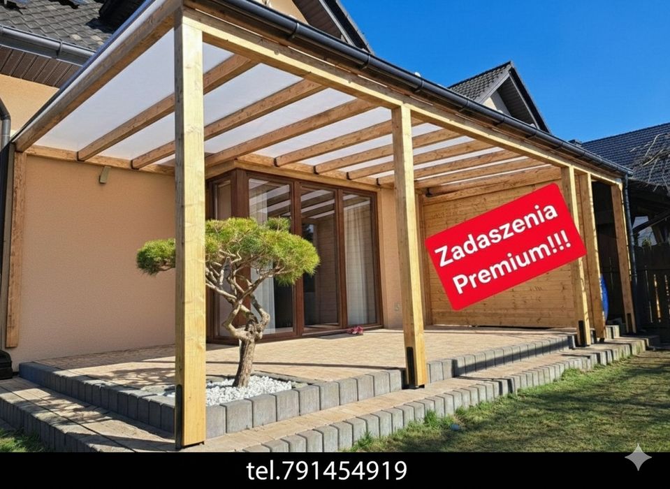 Pergole zadaszenia tarasów wiaty zabudowa tarasu