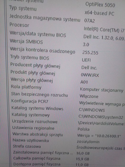 Komputer gamingowy Dell OptiPlex 5050 i7-6700 GTX 1650 4GB 16GB RAM