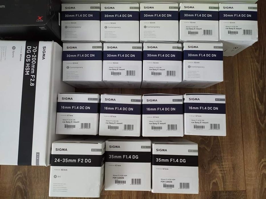Sigma 16,23,30,35,50,56,85,135mm та інші. Нові.Гар.12 міс.