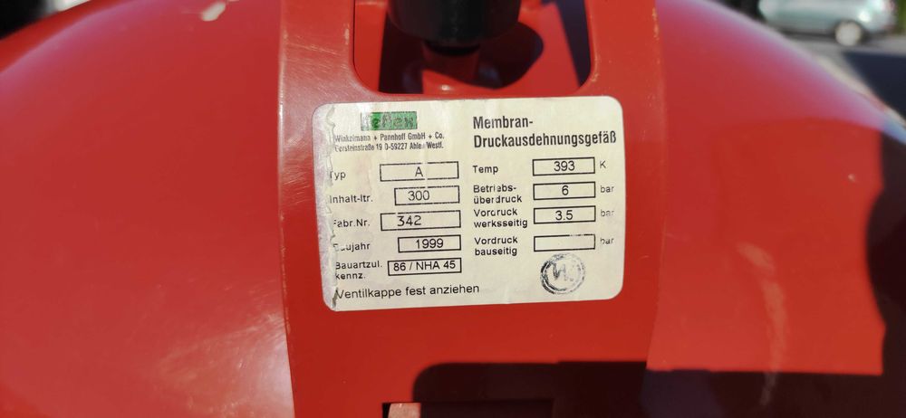 Przepona naczynie przeponowe 200 / 300 / 350 600 L REFLEX zbiornik wyrównawczy