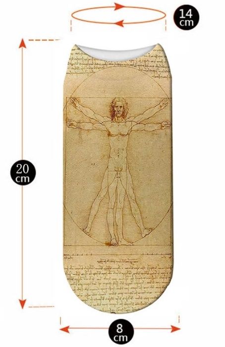 Meias de senhora padrão Da Vinci (novas)
