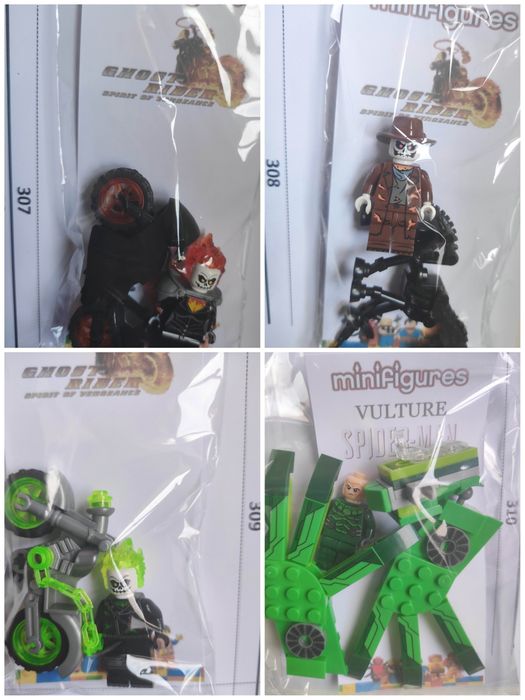 4/5 Mini Figuras MAC Wonder Woman DeadPool Ghost Rider SandMan Pirata