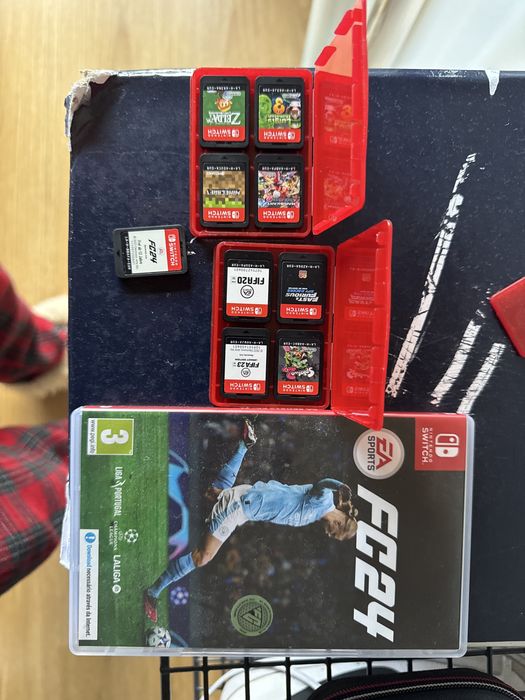 Nintendo Switch seminova com 9 jogos