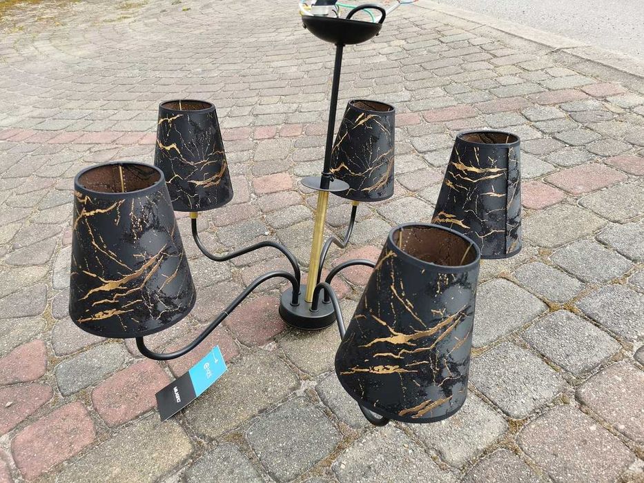 LAMPY Stojące + ŻYRANDOL - Nowe - Komplet