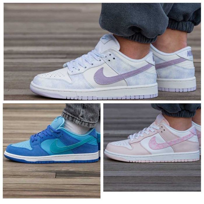 Кожаные кроссовки Nike SB Dunk Low Purple Pulse кросівки найк сб данк
