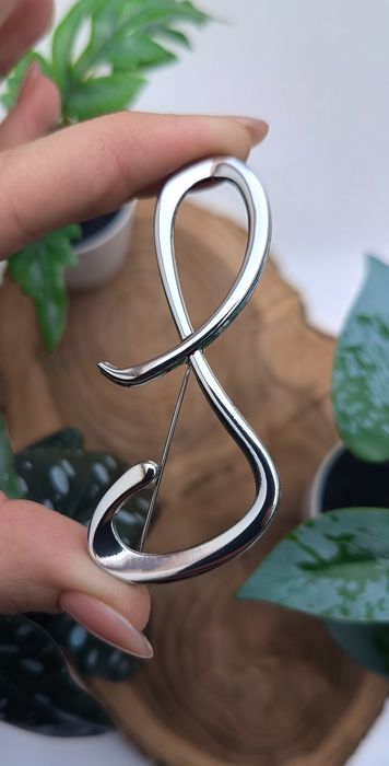 Nowa duża elegancka broszka nieskończoność + gratis