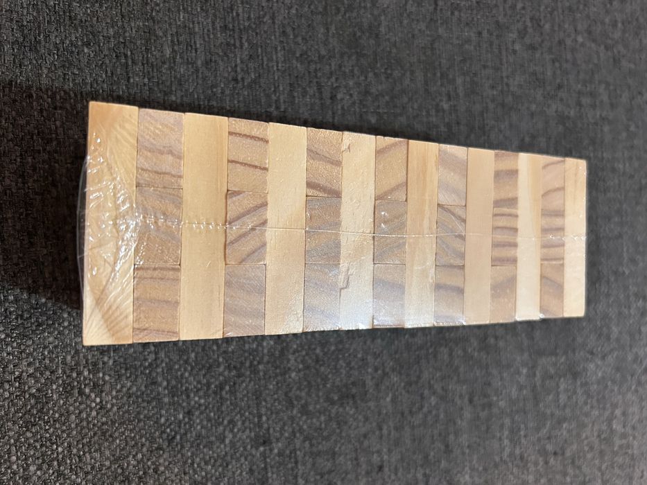 Jogo Jenga em Madeira Natural (Novo) – Ideal para Personalizar