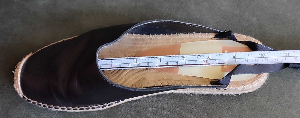 Espadryle damskie skórzane czarne