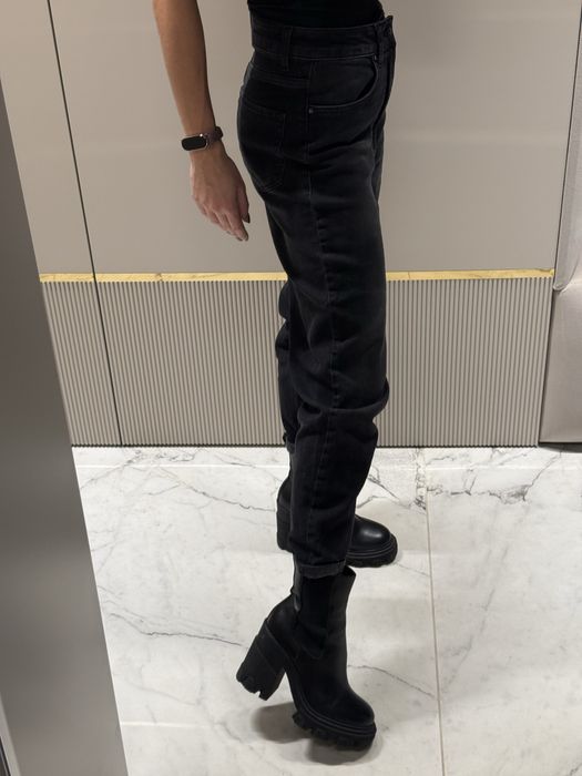 Spodnke jeansowe boyfriend czarne rozm 27