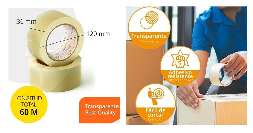 Ofituria fita adesiva transparente 12 rolos (103)