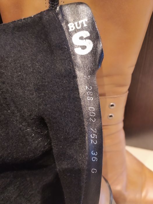 Półkozaki, botki ocieplane ze skóry