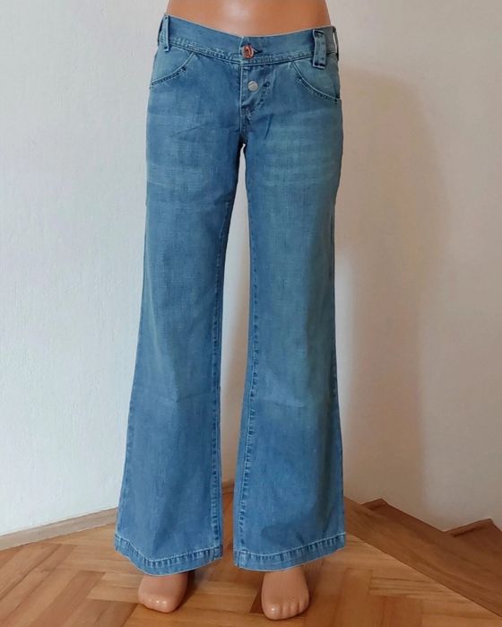 ~Dzwony jeansy damskie baggy z lat 90.Strom jeans