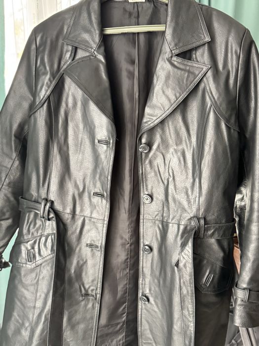 Шкіряний плащ. Натуральна шкіра. Р