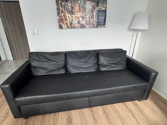 Sofa 3-osobowa, rozkładana Friheten, czarny Bomstad