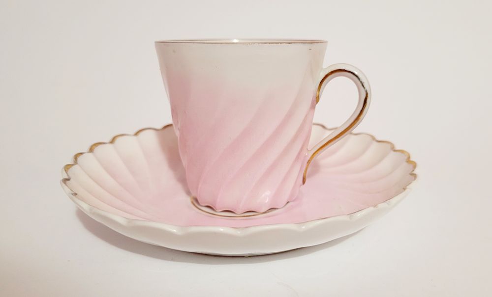 Duo filiżanka Ohme Swirl różowe Szczawienko