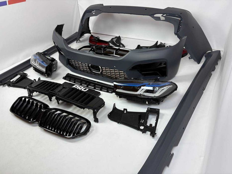 Обвес BMW 5 G30 LCI рест 2020+ м5 f90 г30 фары бампер пороги ноздри