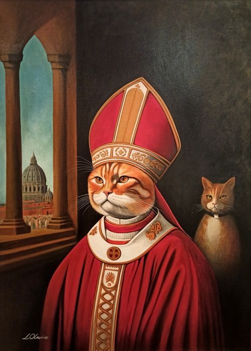 "The Hierophant", obraz oryginalny, akryl na płótnie 50x70