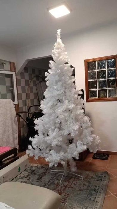 Árvore de Natal Artificial, Branca 150cm  Com Montagem Gratuita