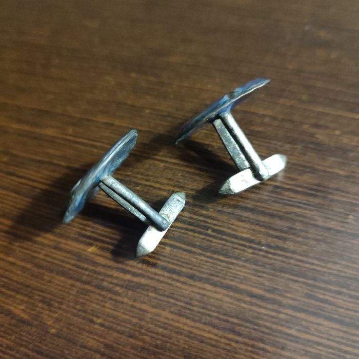 Botões de punho de prata Modernistas