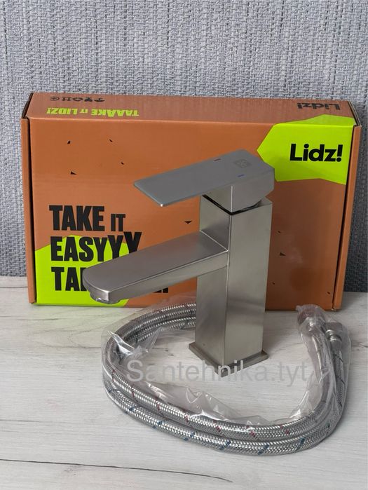 Смеситель на умывальник раковину нержавеющая сталь