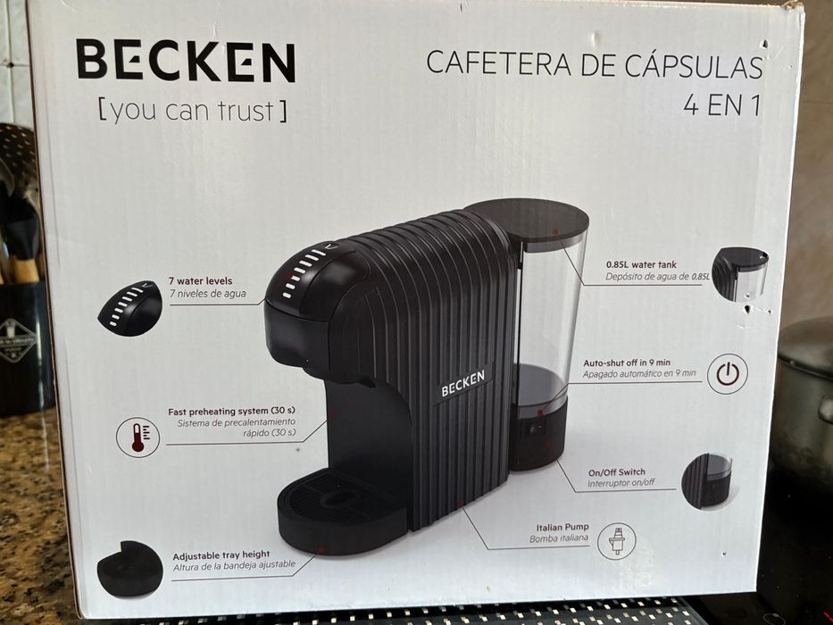 Máquina de Café Becken 4 em 1 – Cápsulas – Como Nova