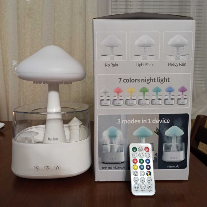 НОВЫЙ Грибной Увлажнитель воздуха CH08 + пульт с эффектом дождя и пара