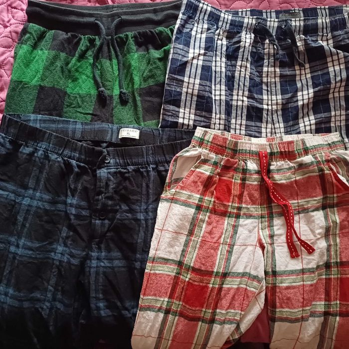 Пижама мужская, рубашка, штаны, размер L - XXXL, х/б