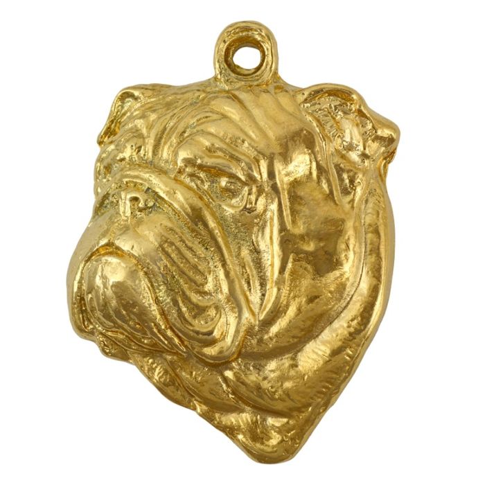 Buldog angielski brelok pozłacany Art-Dog
