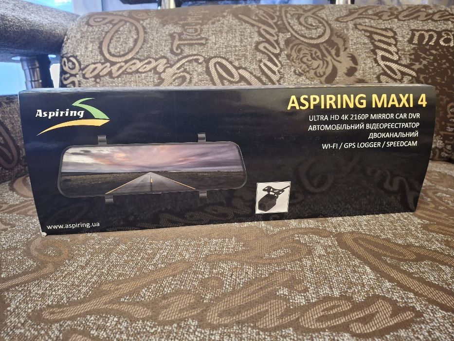 Видеорегистратор дзеркало Aspiring МАXI 4 SPEEDCAM, WIFI, GPS,