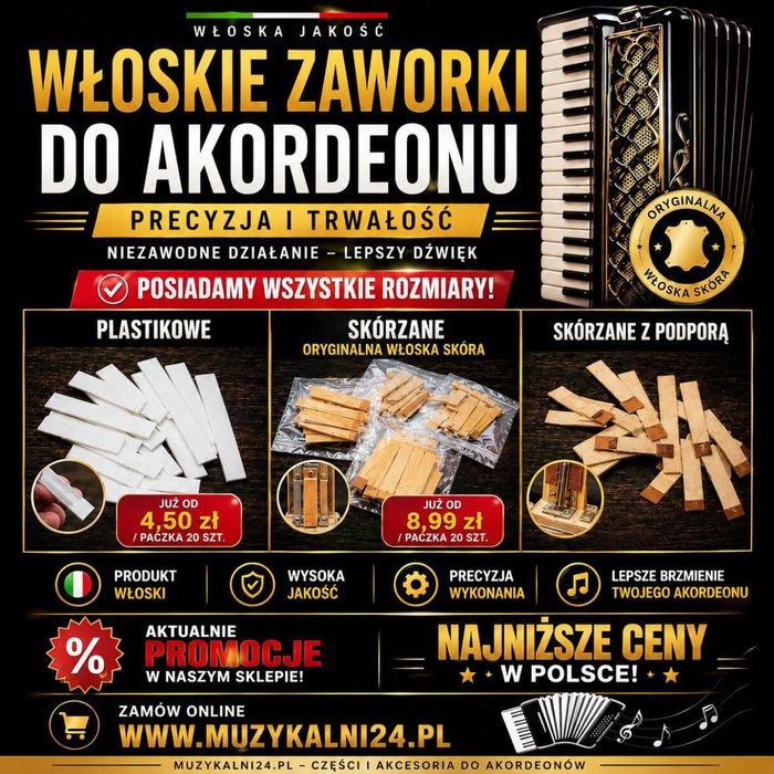Zaworki Do Akordeonu/plastikowe/skórzane/skórzane z podporą