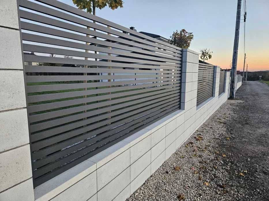 Bramy przesuwne, dwuskrzydłowe, furtki, przęsła- OGRODZENIE ALUMINIOWE