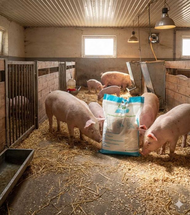 Posypka do chlewni, Dezynfekant Lider 500kg, Posypka na słomę bigbag