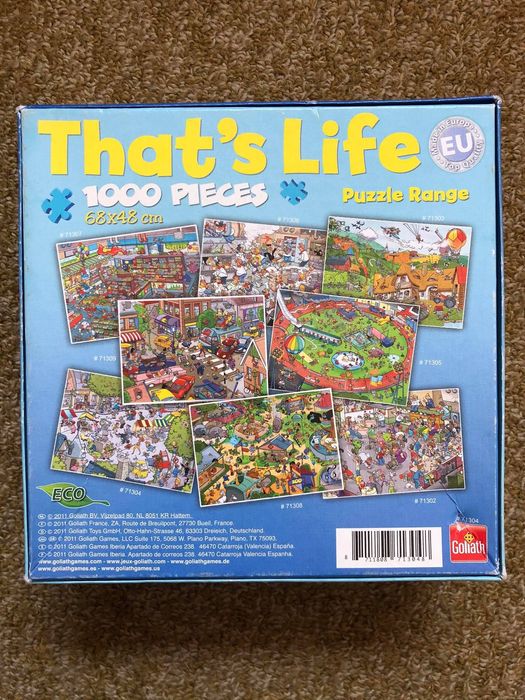 Puzzle 1000 peças, completo, como novo