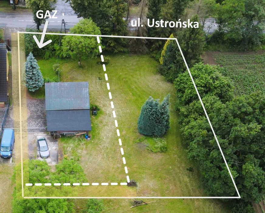 Działka 950 m²; ok. Ustroń; możliwość kupna większej o pow. 1774 m² - Widok 3